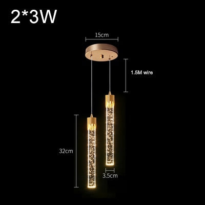 SkandiShop Modern Luxury Crystal Pendant Lamp